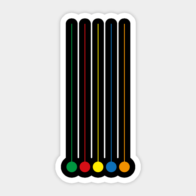 Minimalist Guitar Hero Sticker by PWCreate